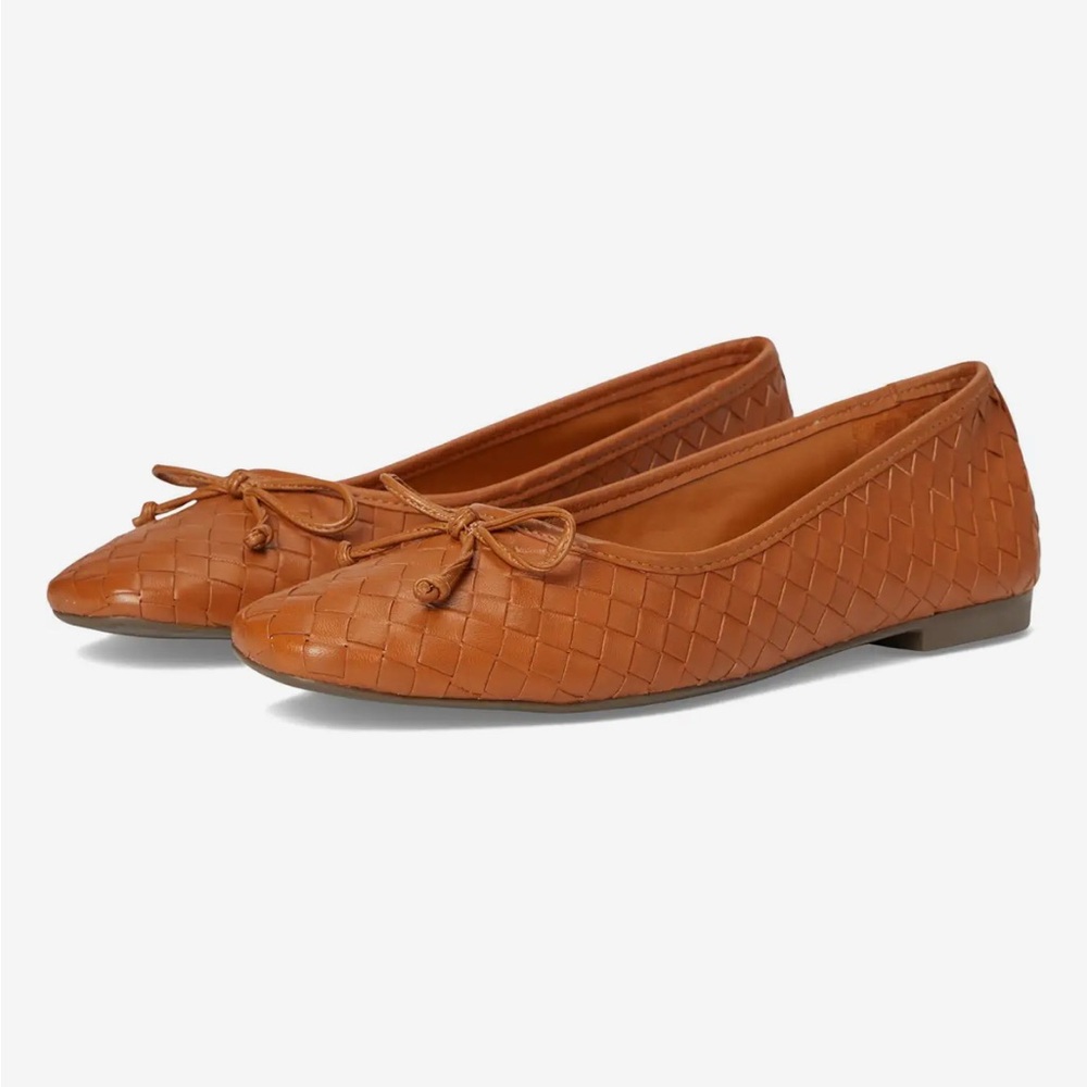 SCHUTZ Arissa Woven Flats Cuoio Brown Sz 8.5